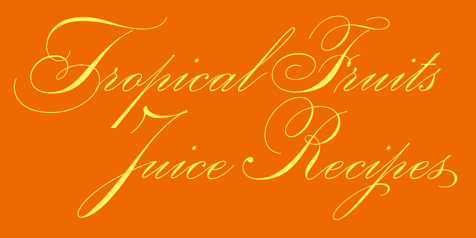 Copperfino Script Tropical Fruits